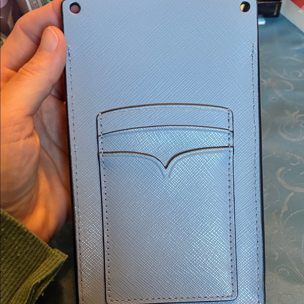 Kate Spade Gray Phone & Card Holder Crossbody Bag w Detachable Strap NWT - Picture 4 of 4